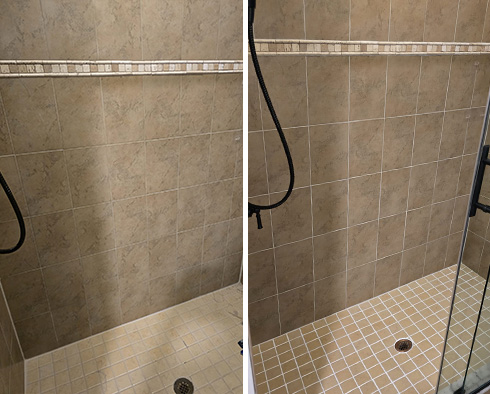 Shower Restored by Our Tile and Grout Cleaners in Wesley Chapel, FL